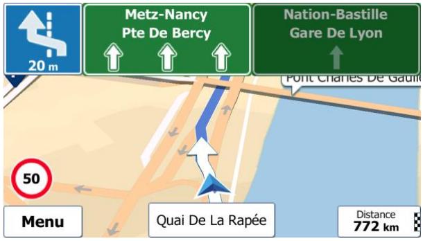 MAPPY X685 CAMPING CAR - Informations sur voies et panneaux - 2