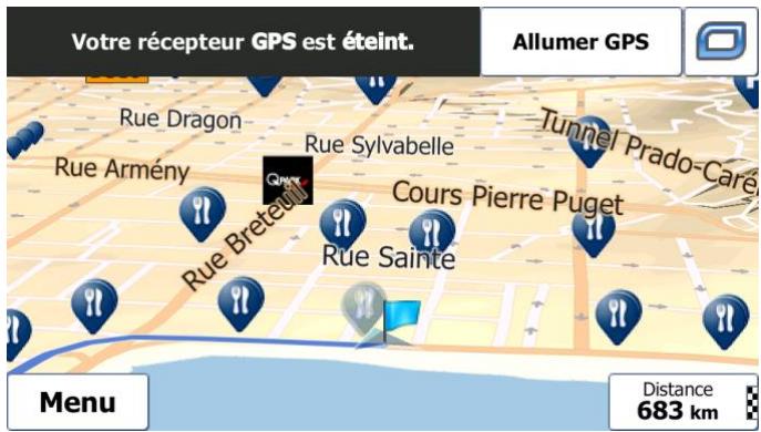 MAPPY X685 CAMPING CAR - Détérminer un nouveau point de départ de l'itinéraire - 5