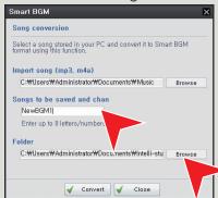 SAMSUNG HMX F90 & HMX-F90 - Dans le cas d'un caméscope vendu en Europe, vous devez sauvegarder les chansons externes de la manière suivante. - 1