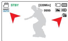 SAMSUNG HMX F90 & HMX-F90 - Touchez le bouton tactile [SMART AUTO]. - 1
