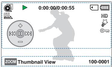 SAMSUNG HMX F90 & HMX-F90 - Mode Lecture vidéo: Affichage simple - 1