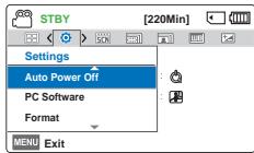 SAMSUNG HMX F90 & HMX-F90 - Auto Power Off (Arrêt automatique) - 1