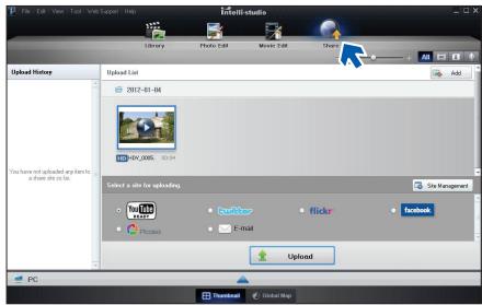 SAMSUNG HMX F90 & HMX-F90 - Etape 5. Partage en ligne des images vidéo/photo - 1
