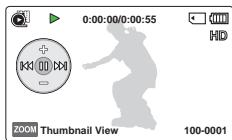 SAMSUNG HMX F90 & HMX-F90 - PRISE ET MARQUAGE DES MOMENTS IMPORTANTS PENDANT LA LECTURE VIDÉO - 2
