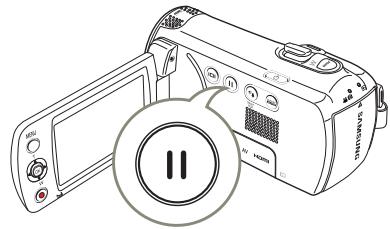 SAMSUNG HMX F90 & HMX-F90 - PAUSE/REPRISE DE L'ENREGISTREMENT - 1