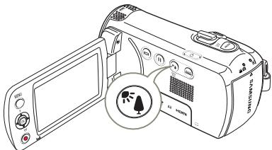 SAMSUNG HMX F90 & HMX-F90 - UTILISATION DU BOUTON TACTILE CONTRE-JOUR - 1