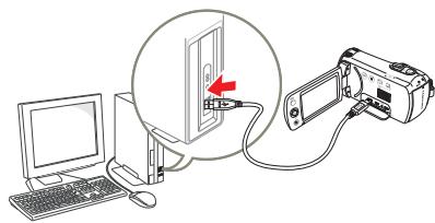SAMSUNG HMX F90 & HMX-F90 - ÉTAPE 4 : Sauvegarde de vidéos / photos enregistrées - 1