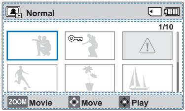 SAMSUNG HMX F90 & HMX-F90 - Mode Lecture photo : Affichage au format aperçu - 1