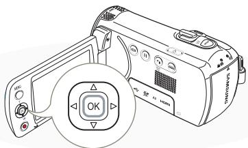 SAMSUNG HMX F90 & HMX-F90 - UTILISATION DU MENU DE RACCOURCIS (GUIDE OK) - 1
