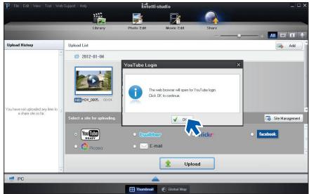 SAMSUNG HMX F90 & HMX-F90 - Etape 5. Partage en ligne des images vidéo/photo - 2