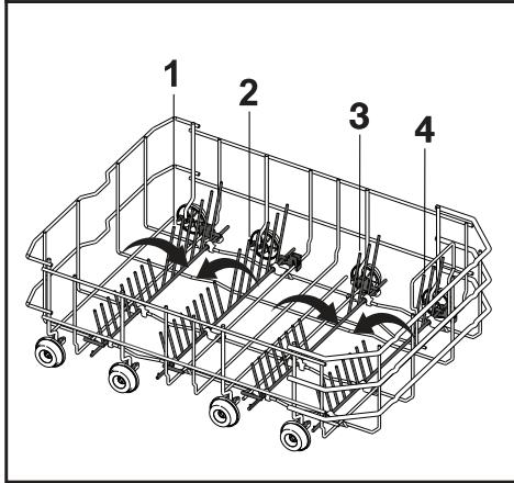 BEKO LVI62F - Tiges du panier inférieur rétractables (4 & 8 pieces) (varie selon le modele) - 2