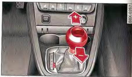 AUDI A1 2010 - Passage manuel des rapport (mode tiptronic) - 1