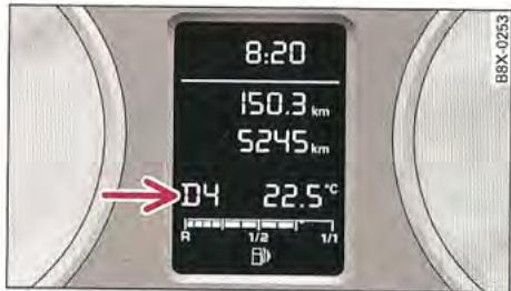 AUDI A1 2010 - Positions du levier selecteur - 1