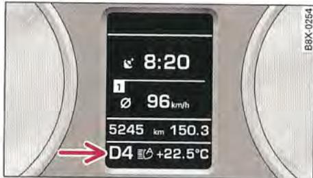 AUDI A1 2010 - Positions du levier selecteur - 2