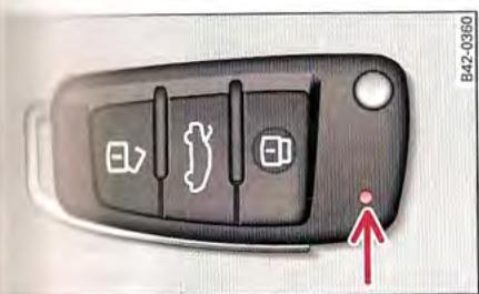AUDI A1 2010 - Linde lumineuse integree dans la cle a liouecommande - 1