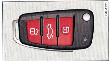 AUDI A1 2010 - Verrouillage et déverrouillage du vehicule via la clé à radiocommande - 1