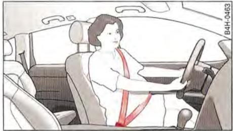 AUDI A1 2010 - Bouclage de la ceinture trois points et positionnement de la sangle recommends pour les femmes enceintes - 1