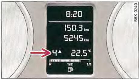 AUDI A1 2010 - Indicateur de changement de rapport - 1