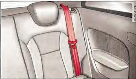 AUDI A1 2010 - Ceintures des sièges arriré - 1