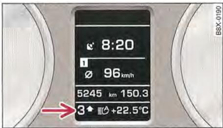 AUDI A1 2010 - Indicateur de changement de rapport - 1