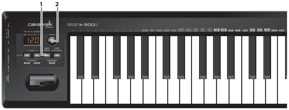 ROLAND A-500S - Canal activé - 1