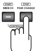ROLAND A-500S - Appuyer sur la touche [PGM CHANGE] - 1