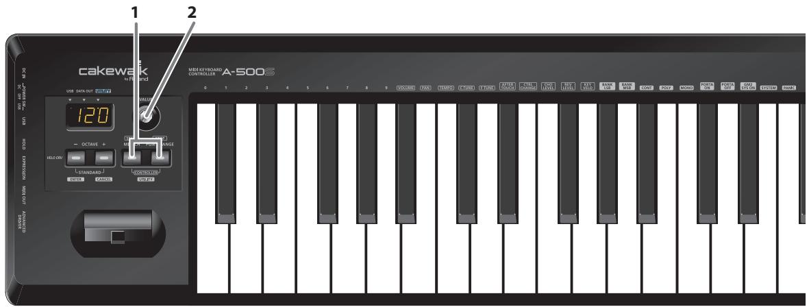 ROLAND A-500S - Affectation d'un paramètre - 1