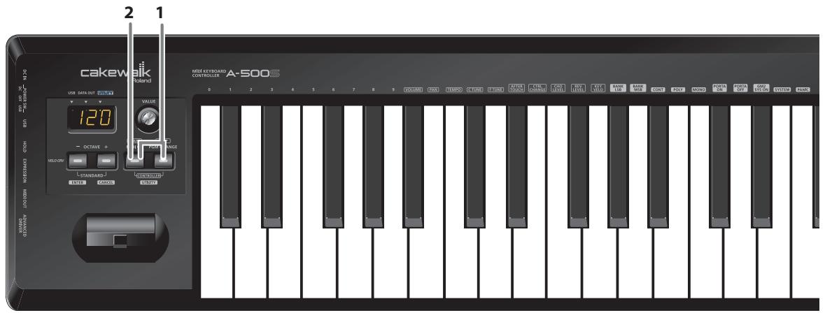 ROLAND A-500S - Pour passer l'a-500s en mode controller... - 1
