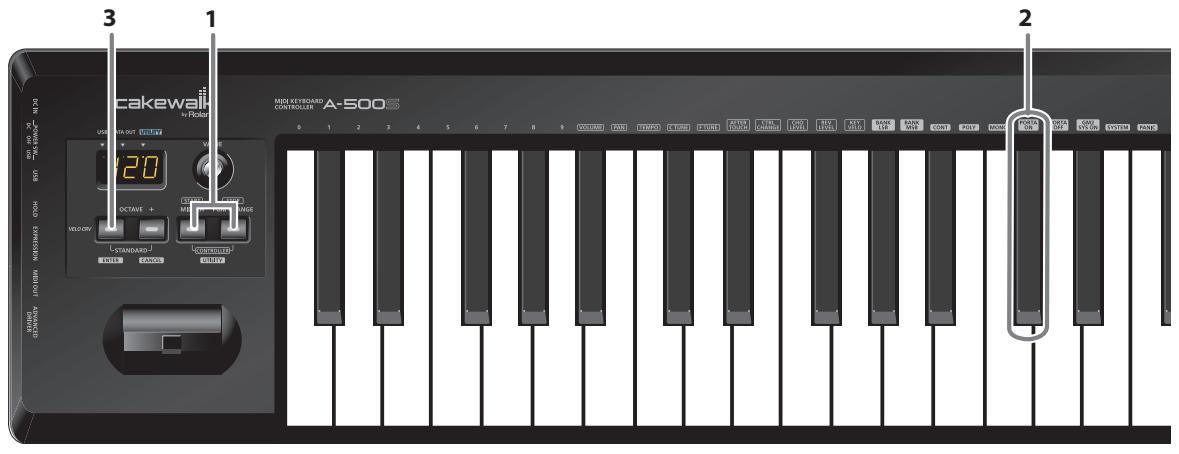 ROLAND A-500S - Émission d'un message mono mode on (mode monophonique activé) - 6