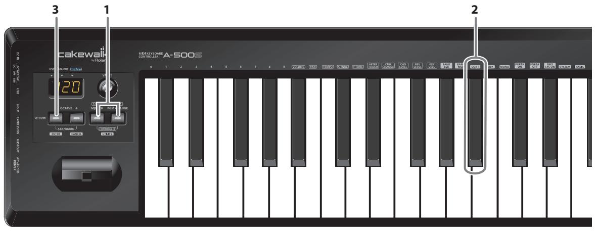 ROLAND A-500S - Reprise de la lecture à partir de l'emplacement du curseur—envoi d'un message continue utility - 1