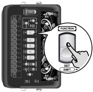 ROLAND FR-18 D BK - Maintenez le registre [SET] enforcé (il clignote lentement). - 1
