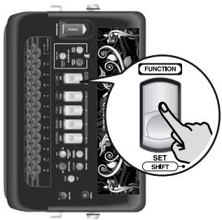 ROLAND FR-18 D BK - Maintenez le registre [SET] enforcé (il clignote lentement). - 1