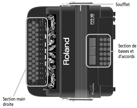 ROLAND FR-18 D BK - Sections de votre FR-18 diatonic - 1