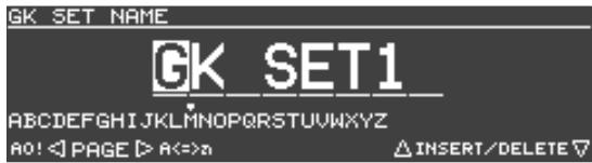 ROLAND GR-55GK - Renommer un GK Set - 1