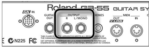 ROLAND GR-55GK - Spécifier le périphérique de sortie (OUTPUT SELECT) - 1