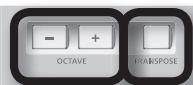 ROLAND LUCINA AX-09-BK - Maintenez le bouton [TRANSPOSE] enfoncé. - 2