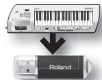 ROLAND LUCINA AX-09-BK - Sauvegarde des paramètres de l'appareil lucina ax-09 sur une carte mémoire USB - 1