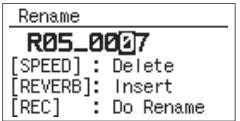 ROLAND R-05 - Modification du nom d'un fichier - 1