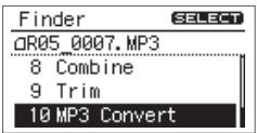 ROLAND R-05 - Création d'un fichier MP3 - 1