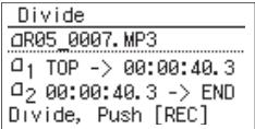 ROLAND R-05 - Fractionnement d'un fichier - 2