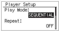 ROLAND R-05 - Réglages play mode et repeat - 2