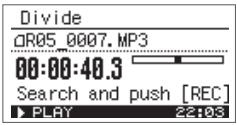 ROLAND R-05 - Fractionnement d'un fichier - 1