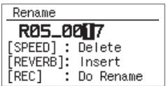 ROLAND R-05 - Modification du nom d'un fichier - 2