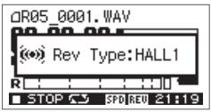 ROLAND R-05 - Changement du type de réverbération - 1