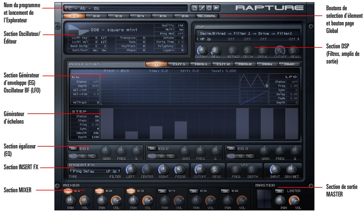 ROLAND RAPTURE - Interface principale - 1