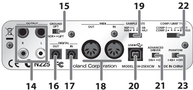 ROLAND UA-25EXCW - Panneau arrête - 1