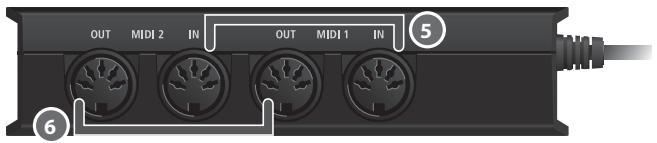 ROLAND UM-2G - Voyant MIDI OUT - 1