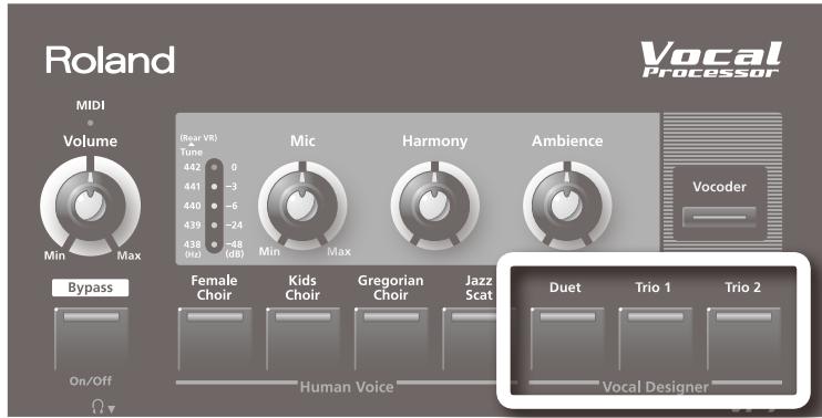 ROLAND VP-7 - Sélectionner un son 'vocal designer - 1