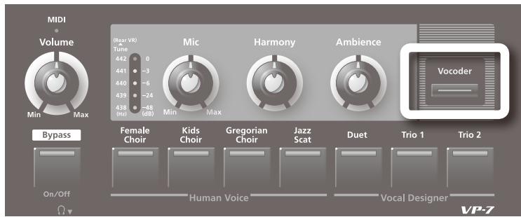 ROLAND VP-7 - Sélection d'un son de vocodeur - 1
