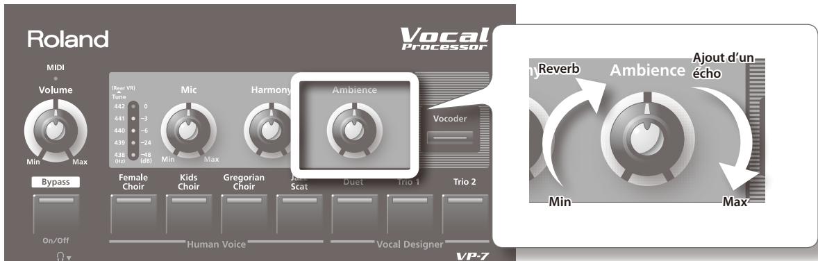 ROLAND VP-7 - Ajouter de la réverbération/de l'écho (ambience) - 1